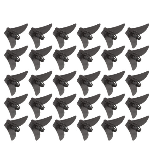 150Pcs Durable Black Plastic Metal Tie Clips for Men Formal Suit Use