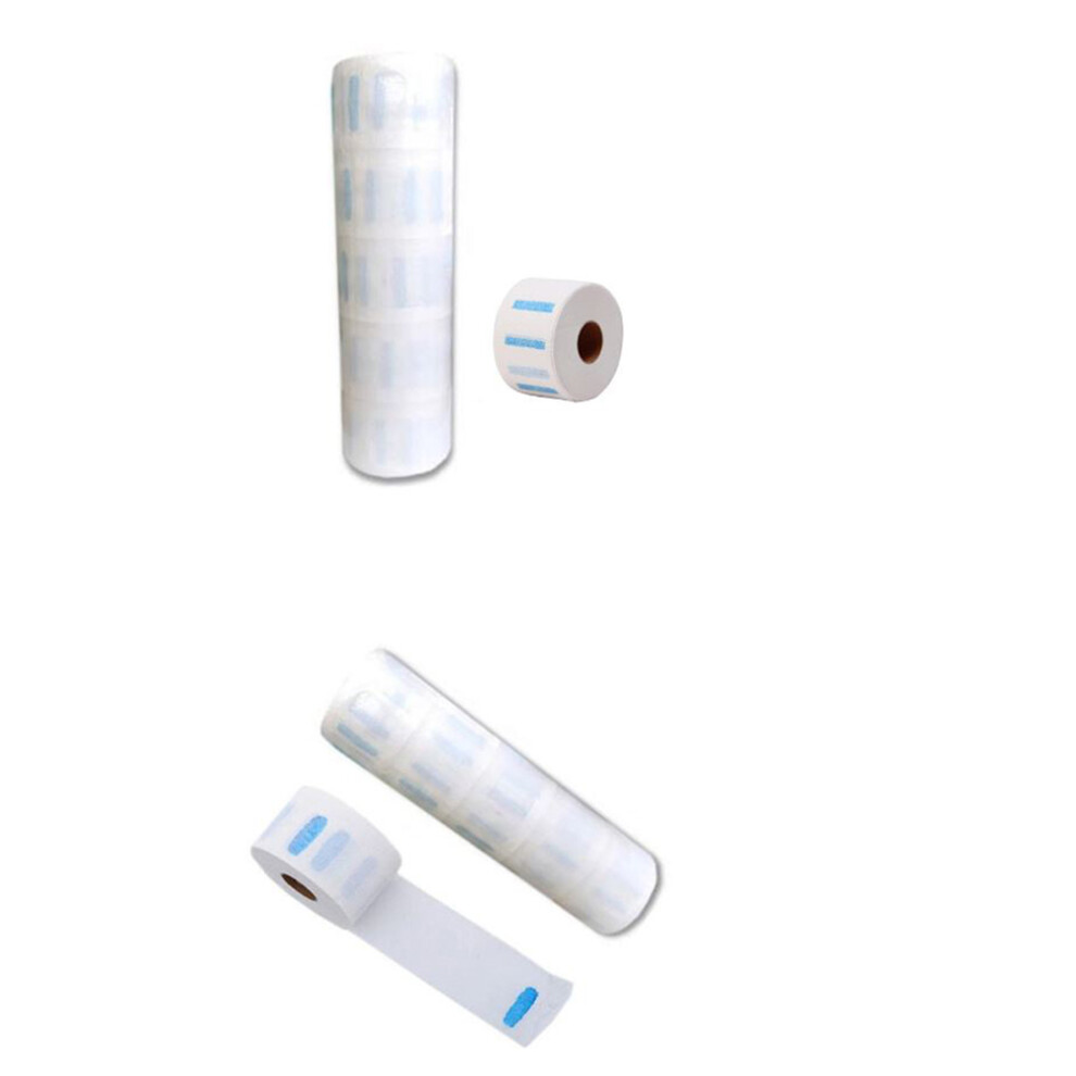 Solustre White 20Rolls Salon Neck Strips Disposable Neck Protector For Haircut