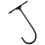 3Pcs Heavy Duty Iron Ceiling Hooks Reliable Wall Fixing Black Hangers 1