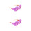 2Stk Plüschbrillen Violet Für Damen Cosplay 7