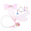 3Sets Schmuck Pink Kunststoff Haarclips Ringe Set 1