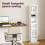 (Oak) Levede Slim 6-Tier Narrow Bookcase Storage 2