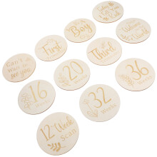 44Pièces Signes Hebdomadaires Bois Lisse Double Face Pour -