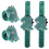 4Pièces Bracelets Slap Thème En Tissu Vert Accessoire 1