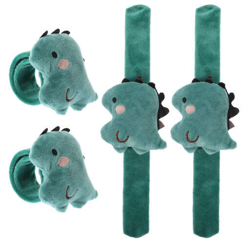 4Pièces Bracelets Slap Thème En Tissu Vert Accessoire