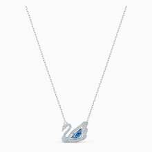 Swarovski Necklace Blue Pendant Dancing Swan 5533397