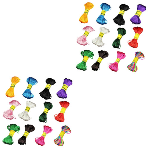 24 Cordelette Nylon Assortie Pour Kumihimo DIY 2
