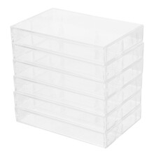 12Pièces Boîtes Cassette Transparente Rangement Compact ABS