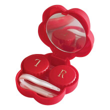 2Ensembles Boîtes De Rangement Rouge Pour Lentilles De Contact