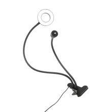 2Pièces Lampe Beauté Anneau Clip USB Noir Rotative 360