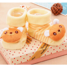 (Bear)Lindo Unisex Calcetines Bebé Niños Antideslizante Zapatos Deslizador 012 Meses