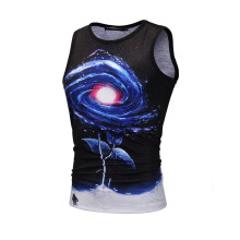 (Blue Rose,L)Camisetas sin mangas de verano para hombre Chaleco Informal Impreso en 3D Gráficos Camisetas sin mangas