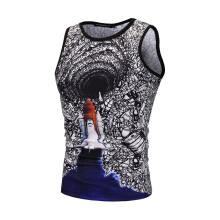 (Rocket Launch,L)Camisetas sin mangas de verano para hombre Chaleco Informal Impreso en 3D Gráficos Camisetas sin mangas