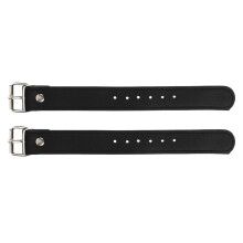 3Paires Sangles De Panier En Cuir Noir Réglables Et Solides