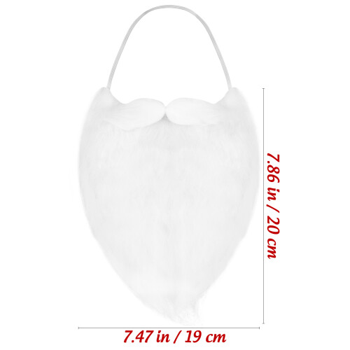 Elastische Krullende Witte Baard En Pruik Santa Cosplay 1