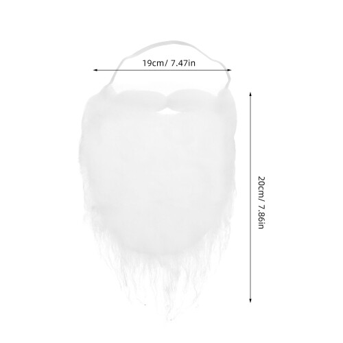 Elastische Krullende Witte Baard En Pruik Santa Cosplay 2