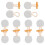 12Paires Boucles Toggle Durable En Bois Cuir Gris Pour DIY 1