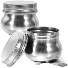 6St Rvs Palette Cups Draagbaar Voor Olieverf & Penseelreiniger