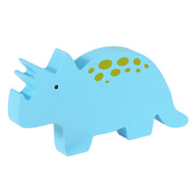 5Pcs Wood Rhinoceros Decor Lightweight Blue Animal Statue for Home