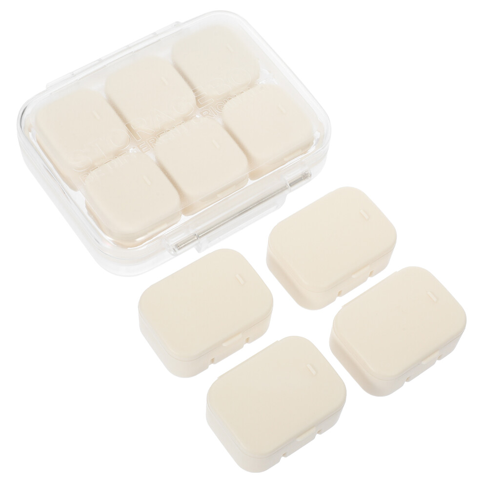 Artibetter 2Sets Daily Medicine Organizer Travel Case Beige Lightweight Design