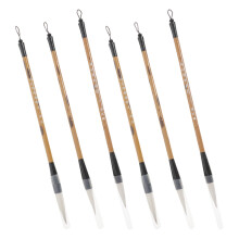 18Pièces Pinceaux Portables Beige En Bambou Pour Art