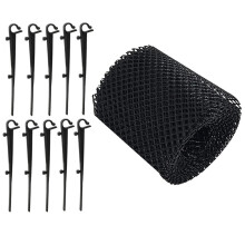 1Ensemble Moustiquaire Gouttière En Noir Durable Pliable
