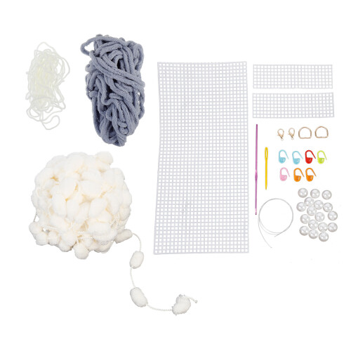 2Ensembles Fournitures Bleues Blanches Pour Sacs Faits Main DIY