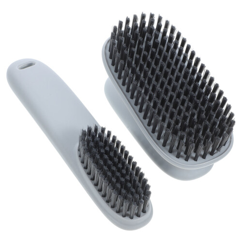 1Ensemble Brosse Nettoyage Chaussures PP Portable Gris Multiusage