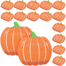 125Pcs Orange Paper Pumpkin Stackable for Party Use