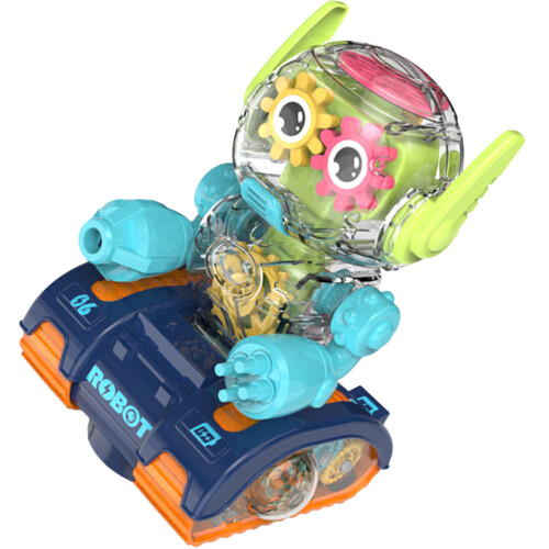 4Pièces Robots Électriques Transparants Lumière Enfants