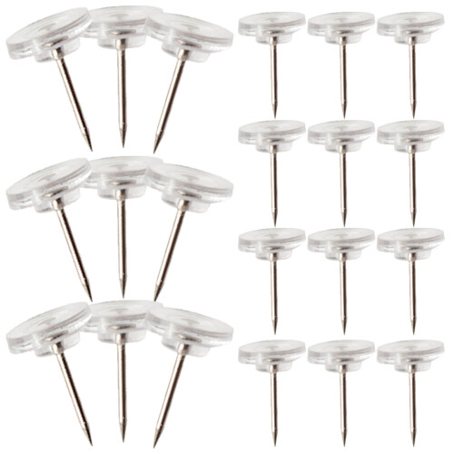 200Pièces Pushpins Clairs Pour Tableau, Mur Et Carte, Durable