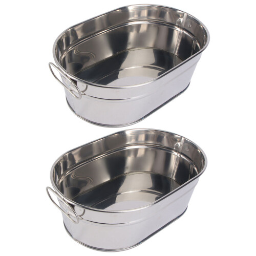 8Pièces Seaux Grands Snacks Argentés Design Ergonomique