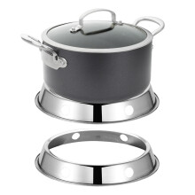 4Pièces Supports Wok Haute Résistance Anneaux Métal Pour Foyer Argent