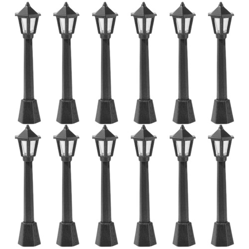 48Stk Straßenlampen Schwarz Micro Landschaftsornamente