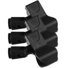 12Pièces Clips Microphone Plastique Compact Support Réglable