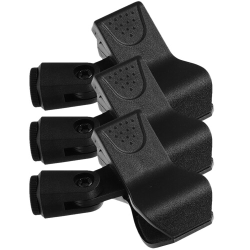 12Pièces Clips Microphone Plastique Compact Support Réglable