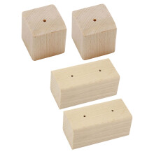 8Pièces Socle Bois Naturel Pour Présentation Gâteau Confortable