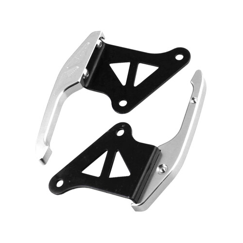 2Paires Handlebars Arrière Aluminium Argent, Résistant, Décoratif