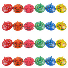 75Pièces Jouets En Bois Colorés Toupies Ludiques Pour Développement