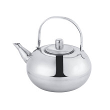 2Pcs Silver Stainless Steel Vacuum Insulated Tea Pot Water Pot