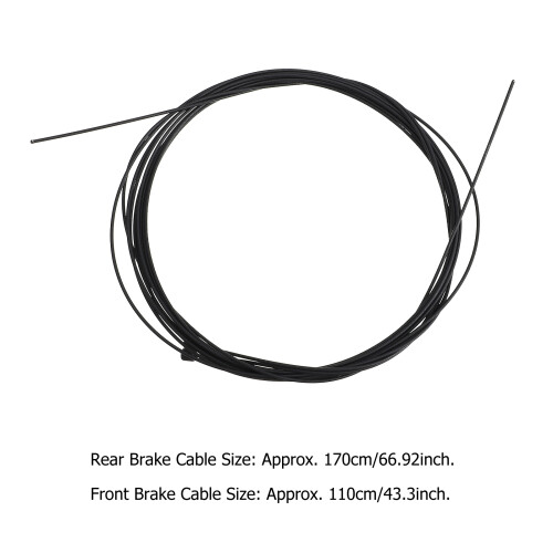 2Pièces Câbles Noir Arrière En Acier Durable 2