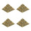 4Pièces Décorations Pyramide Or Résine Jouet Égyptien Miniature 5