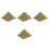 4Pièces Décorations Pyramide Or Résine Jouet Égyptien Miniature 9