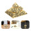 4Pièces Décorations Pyramide Or Résine Jouet Égyptien Miniature 10