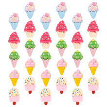 30Pièces Mini Punaises Glace Multicolores Résine Réutilisables