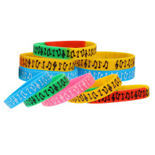40Pièces Bracelets De En Silicone Notes Musicales Multicolores