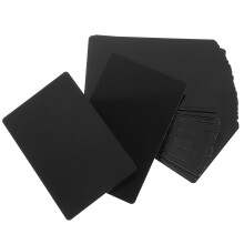 300Pièces Cartes Métalliques Aluminium Noires Blank Pour Gravure DIY