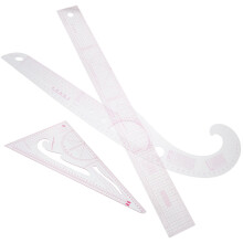 9Pièces Règles Plastique Transparentes Accessoires Couture DIY