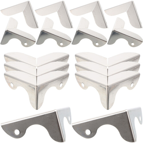 48Pièces Protège-Angles Robuste Argenté Pour Boîtes
