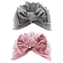 4Pièces Turban - Bébé Nœud Pleuche